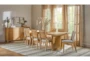 Voyage Natural 94" Trestle Dining With Wood Back + Upholstered Dining Chairs Set For 8 By Nate Berkus + Jeremiah Brent - Room
