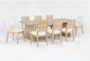 Voyage Natural 94" Trestle Dining With Wood Back + Upholstered Dining Chairs Set For 8 By Nate Berkus + Jeremiah Brent - Side