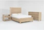 Voyage Natural California King Wood Panel 3 Piece Bedroom Set With Dresser & 1-Drawer Nightstand By Nate Berkus + Jeremiah Brent - Signature