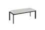 Fede Black Metal and White Faux Leather Bench - Signature