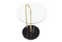 Kate Black Marble, Gold and Glass Side Table - Top