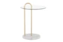 Kate White Marble, Gold and Glass Side Table - Side