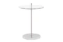 Kate White Marble, Nickle and Glass Side Table - Back
