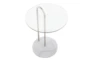 Kate White Marble, Nickle and Glass Side Table - Top