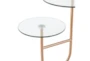 Gem White Marble and Glass Accent Table - Detail