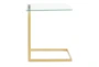 Demi C-Table in Gold with Clear Glass - Side