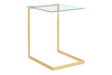 Demi C-Table in Gold with Clear Glass