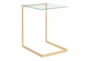 Demi C-Table in Gold with Clear Glass - Signature
