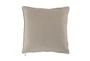24X24 Natural Solid Soft Linen Throw Pillow - Back