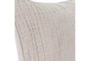 24X24 Natural Solid Soft Linen Throw Pillow - Detail