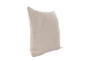 24X24 Natural Solid Soft Linen Throw Pillow - Side
