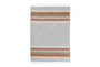 50X70 Gray + Terracotta Linen Oversized Throw With Fringe - Signature