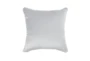 22X22 Light Grey Performance Solid Knit Indoor Outdoor Throw Pillow - Back