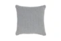 22X22 Light Grey Performance Solid Knit Indoor Outdoor Throw Pillow - Signature