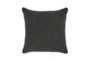 22X22 Dark Grey Performance Solid Knit Indoor Outdoor Throw Pillow - Signature