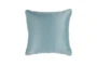 22X22 Pool Blue Performance Solid Knit Indoor Outdoor Throw Pillow - Back