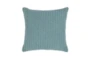 22X22 Pool Blue Performance Solid Knit Indoor Outdoor Throw Pillow - Signature