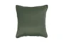 22X22 Green Performance Solid Knit Indoor Outdoor Throw Pillow - Back