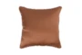 22X22 Terracota Performance Solid Knit Indoor Outdoor Throw Pillow - Back