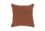 22X22 Terracota Performance Solid Knit Indoor Outdoor Throw Pillow - Signature