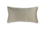 14X26 Natural Performance Solid Knit Indoor Outdoor Lumbar Throw Pillow - Back