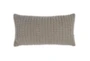 14X26 Natural Performance Solid Knit Indoor Outdoor Lumbar Throw Pillow - Signature
