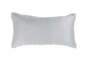 14X26 Light Grey Performance Solid Knit Indoor Outdoor Lumbar Throw Pillow - Back