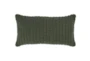 14X26 Green Performance Solid Knit Indoor Outdoor Lumbar Throw Pillow - Signature