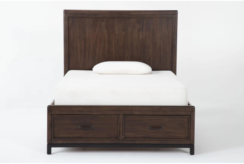 Jacob II Full Wood Panel Bed with Storage - 360