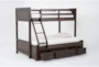 Jacob II Twin Over Full Wood Bunk Bed with Storage - Side