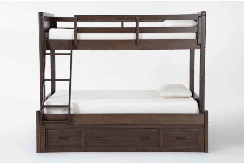 Jacob II Twin Over Full Wood Bunk Bed with Storage