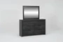 Derrie Black 6-Drawer Dresser/Mirror - Side