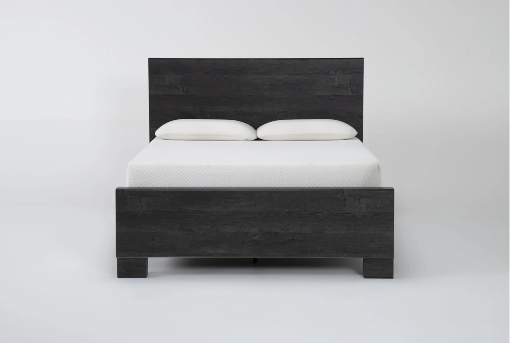 Derrie Black Queen Panel Bed