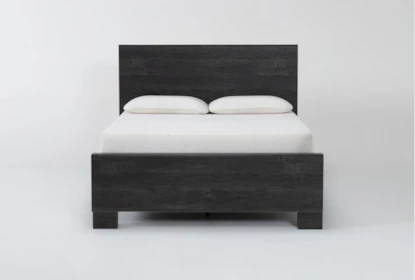 Derrie Black King Panel Bed