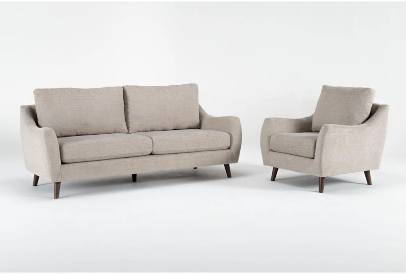 Dua II Dove Sofa & Chair Set - 360