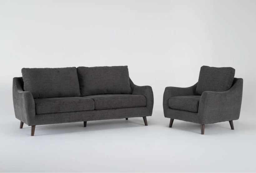 Dua II Smoke Sofa & Chair Set - 360