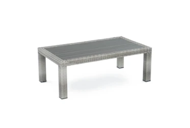 Carlyle  Outdoor Wood Top Coffee Table