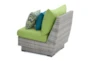 Carlyle Outdoor Armless Chairs With Ginkgo Green Sunbrella Cushions Set Of 2 - Detail