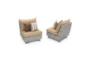 Carlyle Outdoor Armless Chairs With Maxim Beige Sunbrella Cushions Set Of 2 - Signature