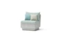 Carlyle Outdoor Armless Chairs With Spa Blue Sunbrella Cushions Set Of 2 - Detail
