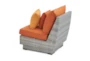 Carlyle Outdoor Armless Chairs With Tikka Orange Sunbrella Cushions Set Of 2 - Detail