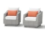 Carlyle Outdoor Lounge Chairs With Cast Coral Sunbrella Cushions Set Of 2 - Signature