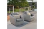 Carlyle Outdoor Lounge Chairs With Charcoal Grey Sunbrella Cushions Set Of 2 - Room