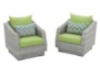 Carlyle Outdoor Lounge Chairs With Ginkgo Green Sunbrella Cushions Set Of 2 - Signature
