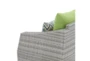 Carlyle 57" Outdoor Loveseat + Ottoman With Ginkgo Green Sunbrella Cushions - Detail