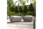 Carlyle Outdoor Ottomans With Bliss Linen Sunbrella Cushions Set Of 2 - Room