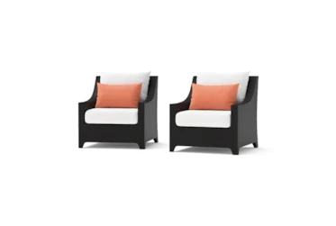 Sagrada Outdoor Lounge Chairs With Cast Coral Sunbrella Cushions Set Of 2