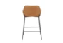 Danny Camel Faux Leather Counter Stool Set Of 2 - Back