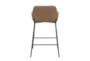 Danny Espresso Faux Leather Counter Stool Set Of 2 - Back