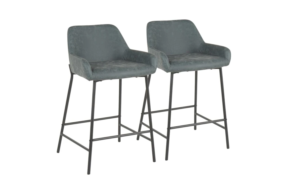 Danny Green Faux Leather Counter Stool Set Of 2